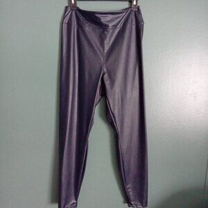 Women's navy faux leather leggings. Aerie size XL